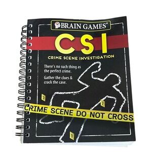 Brain Games CSI Crime Scene Investigation Puzzle‎ Book Spiral Bound